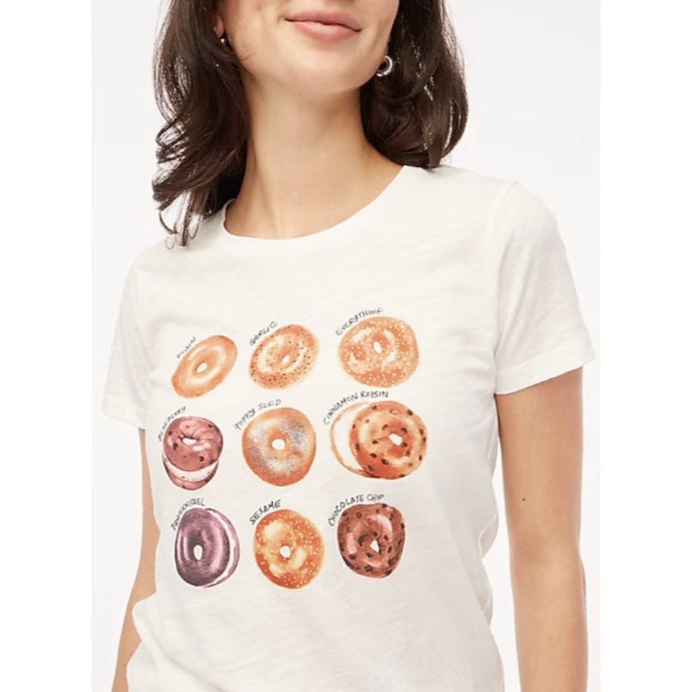 📌 NWT J. Crew Bagel graphic tee